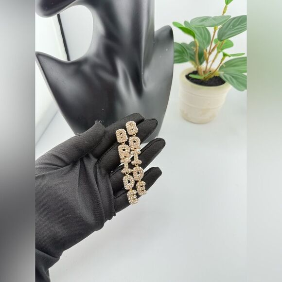 Crystal BRIDEStatement Earrings Perfect for Bridal Showers Bachelorette Parties - Picture 8 of 9